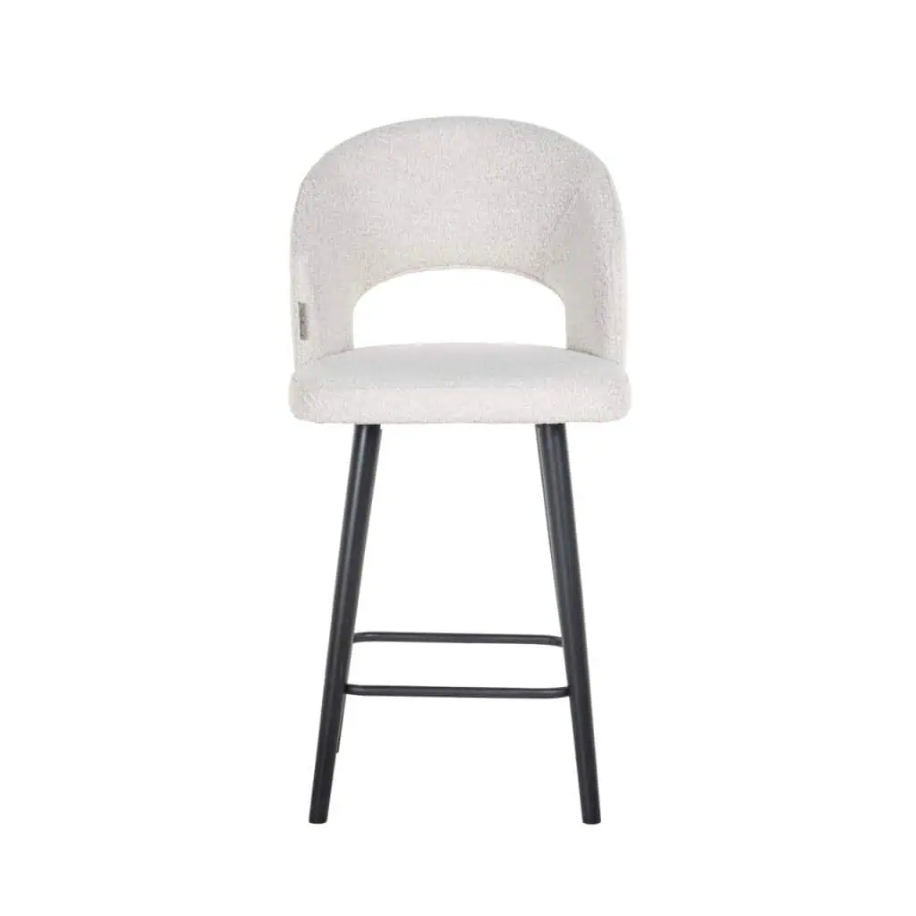 - Counterstoel Savoy white bouclé