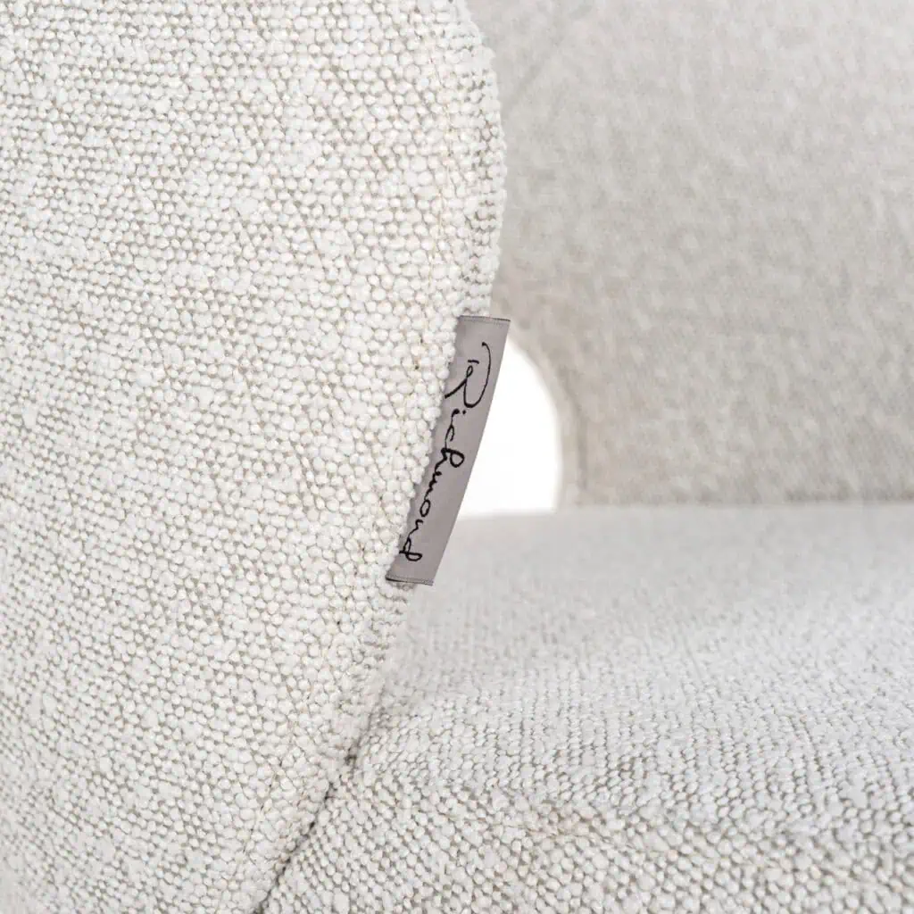 - Barstoel Savoy white bouclé