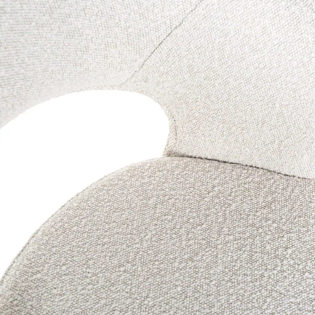 - Barstoel Savoy white bouclé