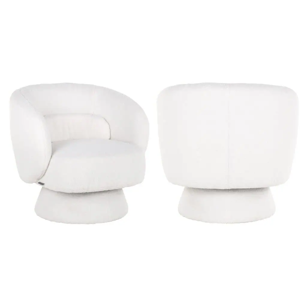 - Lounge stoel Senna white furry