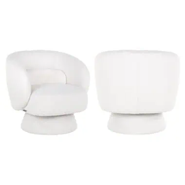 - Lounge stoel Senna white furry