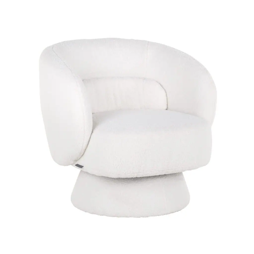 - Lounge stoel Senna white furry