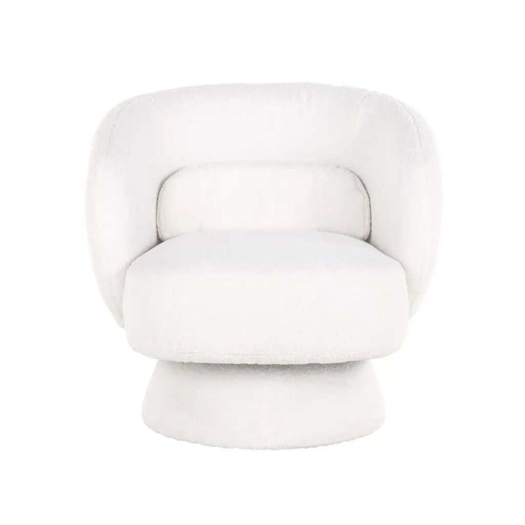 - Lounge stoel Senna white furry