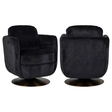 - Lounge stoel Turner black chenille