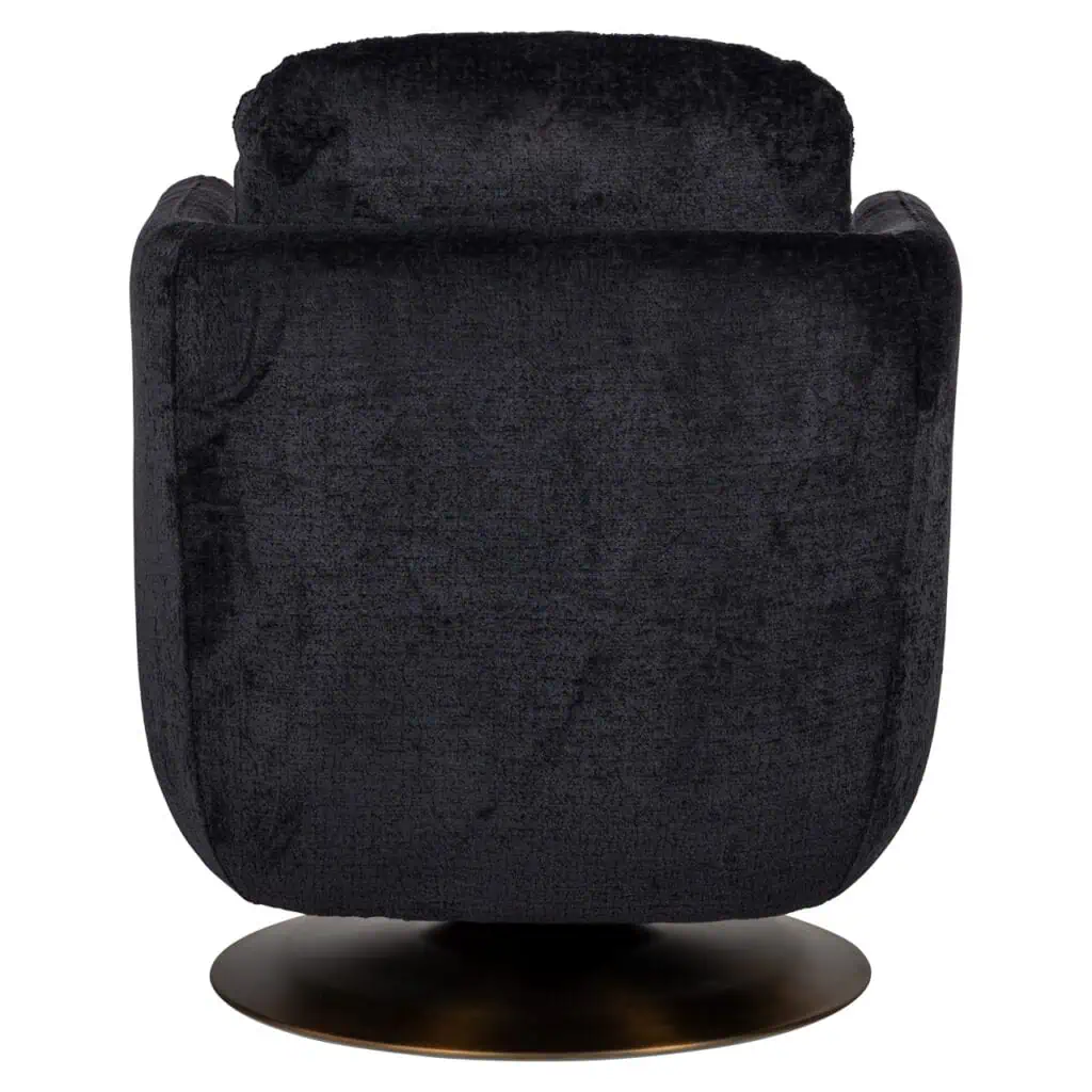 - Lounge stoel Turner black chenille