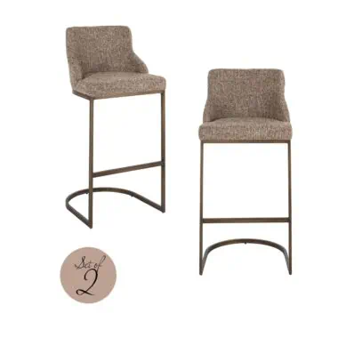 - Barhocker Bolton brauner Tweed (2er Set)