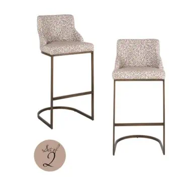- Barstoel Bolton natural geo (Set of 2)