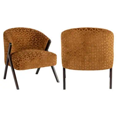 - Lounge stoel Mia old gold triangle
