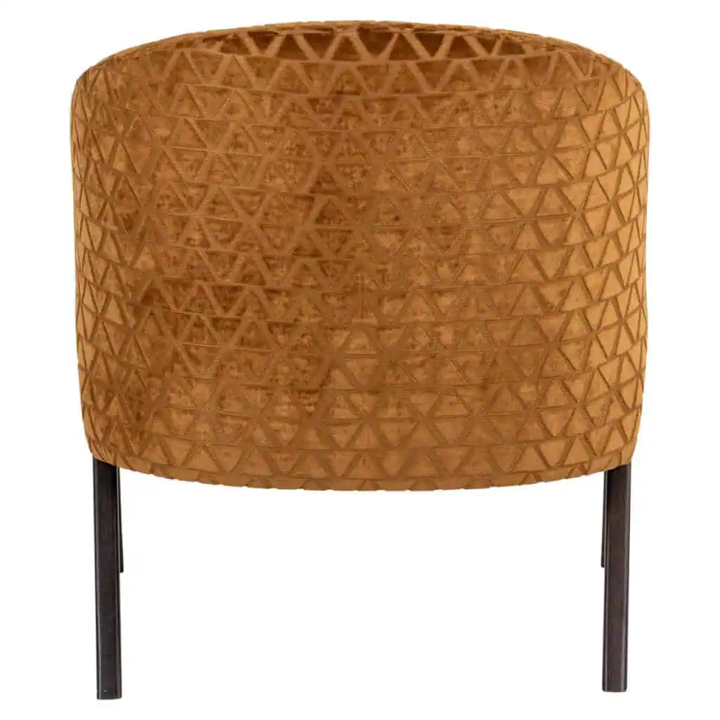 - Lounge stoel Mia old gold triangle