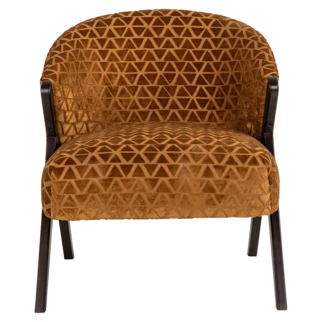 - Lounge stoel Mia old gold triangle