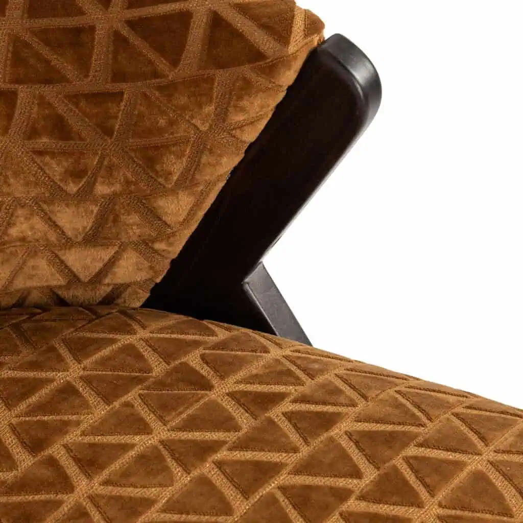 - Lounge stoel Mia old gold triangle