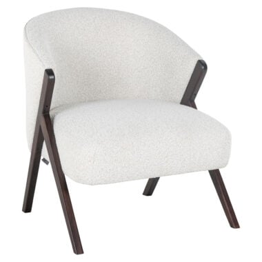 - Lounge stoel Mia white bouclé
