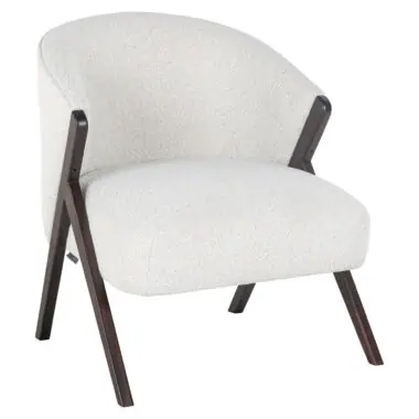 - Lounge stoel Mia white bouclé