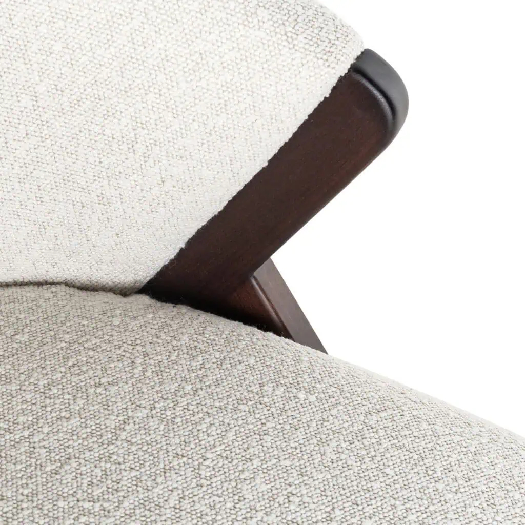 - Lounge stoel Mia white bouclé