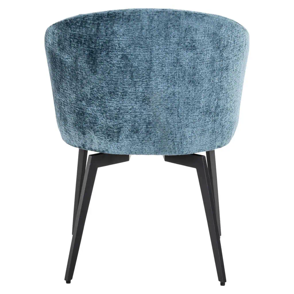 - Eetkamerstoel Amphara blue chenille fire retardant