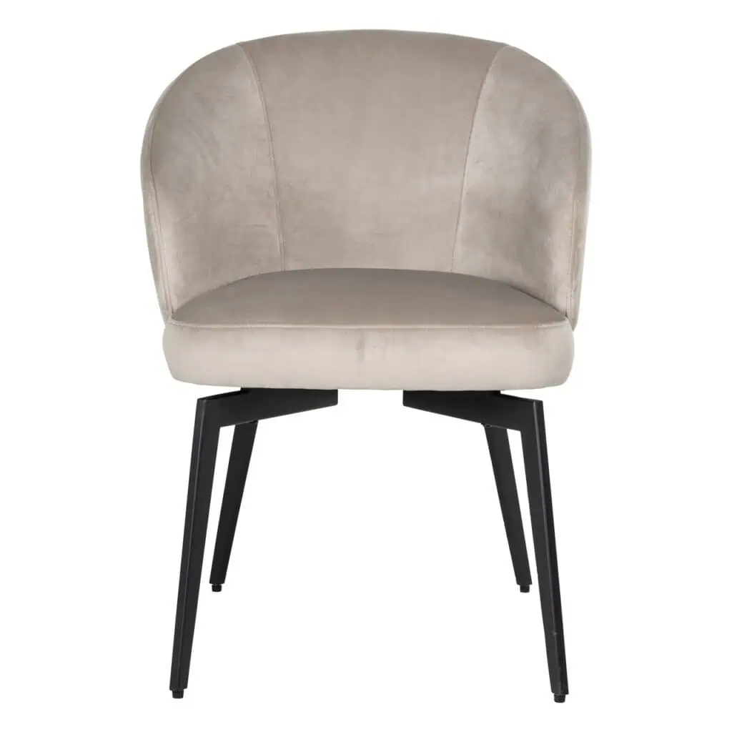 - Eetkamerstoel Amphara khaki velvet fire retardant