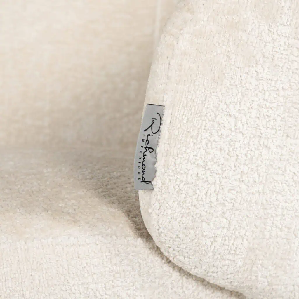 - Eetkamerstoel Amphara FR white chenille fire retardant