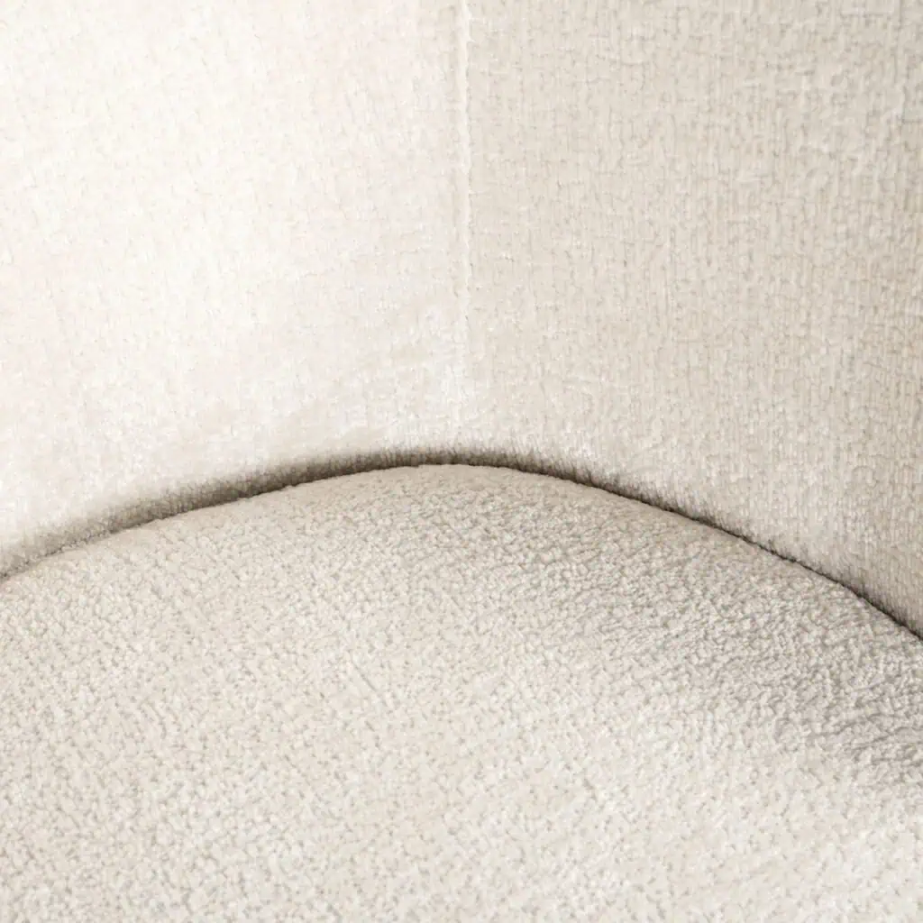 - Eetkamerstoel Amphara FR white chenille fire retardant