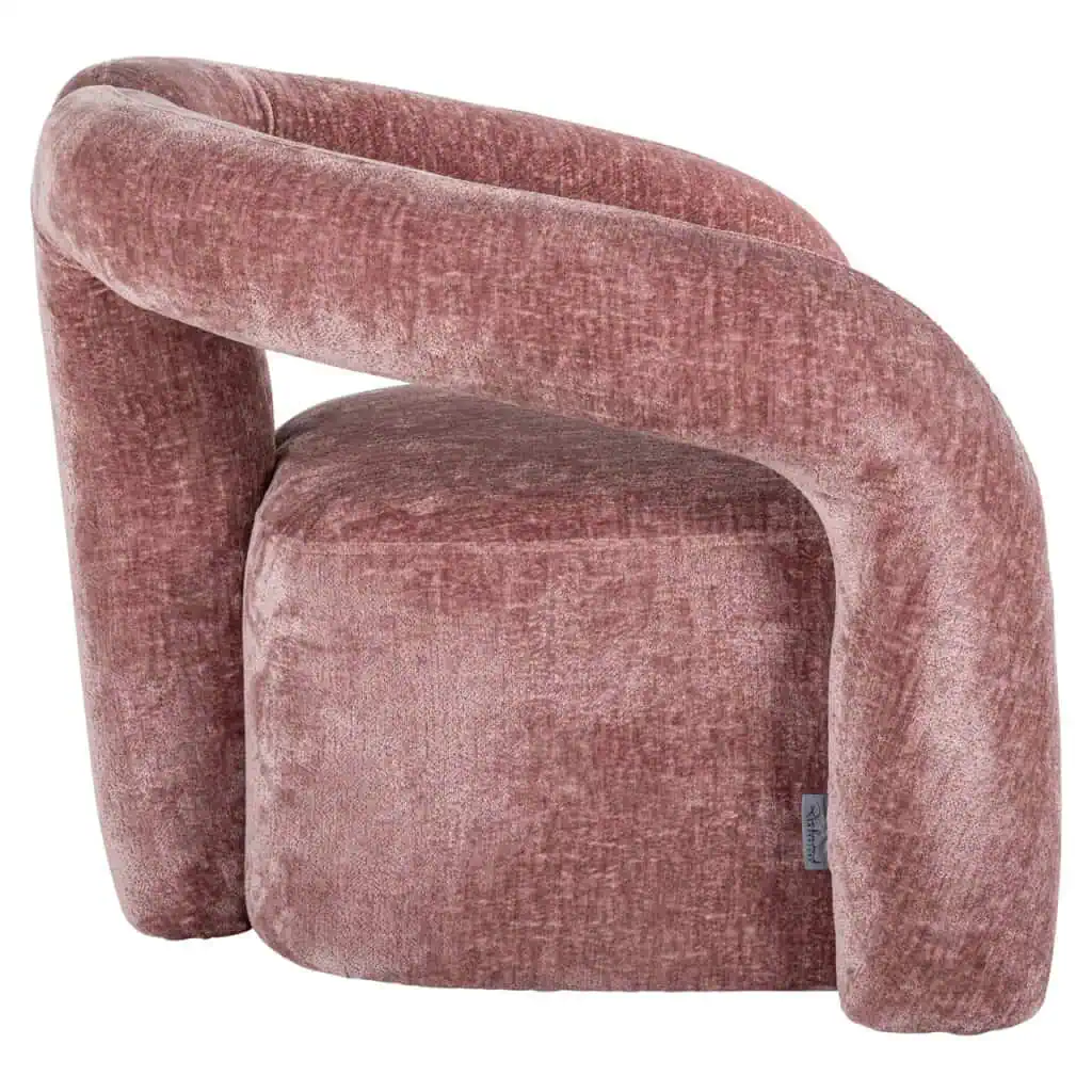 - Lounge stoel Dana rose chenille