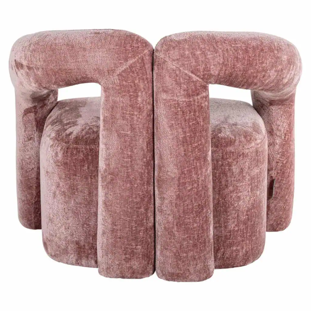 - Lounge stoel Dana rose chenille