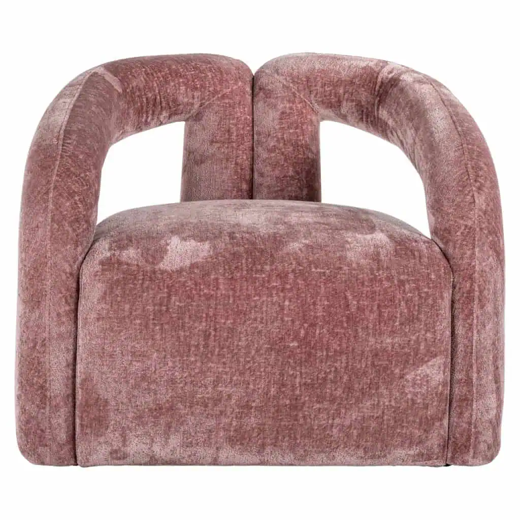 - Lounge stoel Dana rose chenille