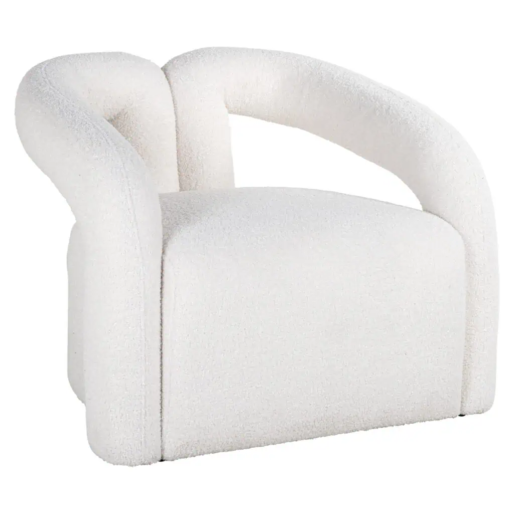 - Lounge stoel Dana white furry
