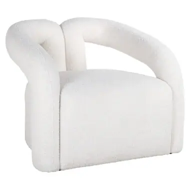 - Lounge stoel Dana white furry