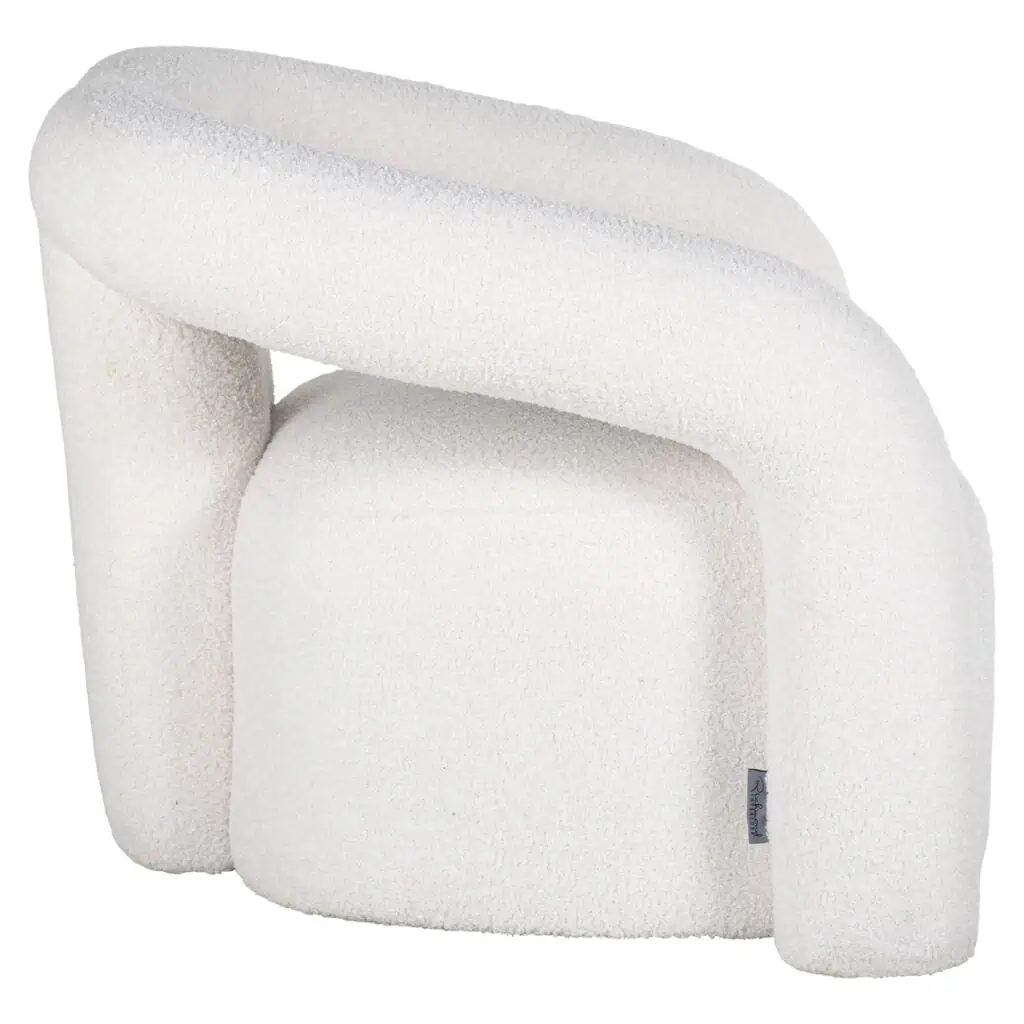- Lounge stoel Dana white furry