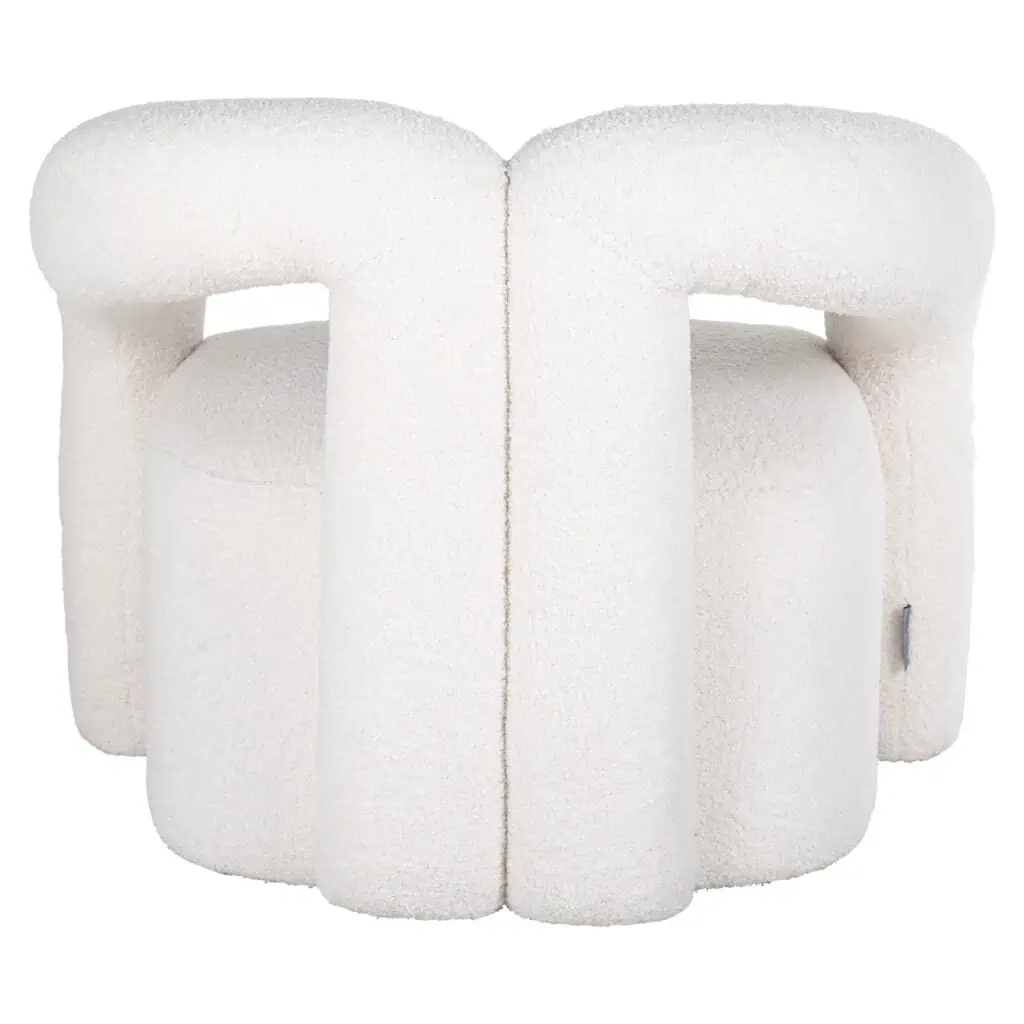 - Lounge stoel Dana white furry