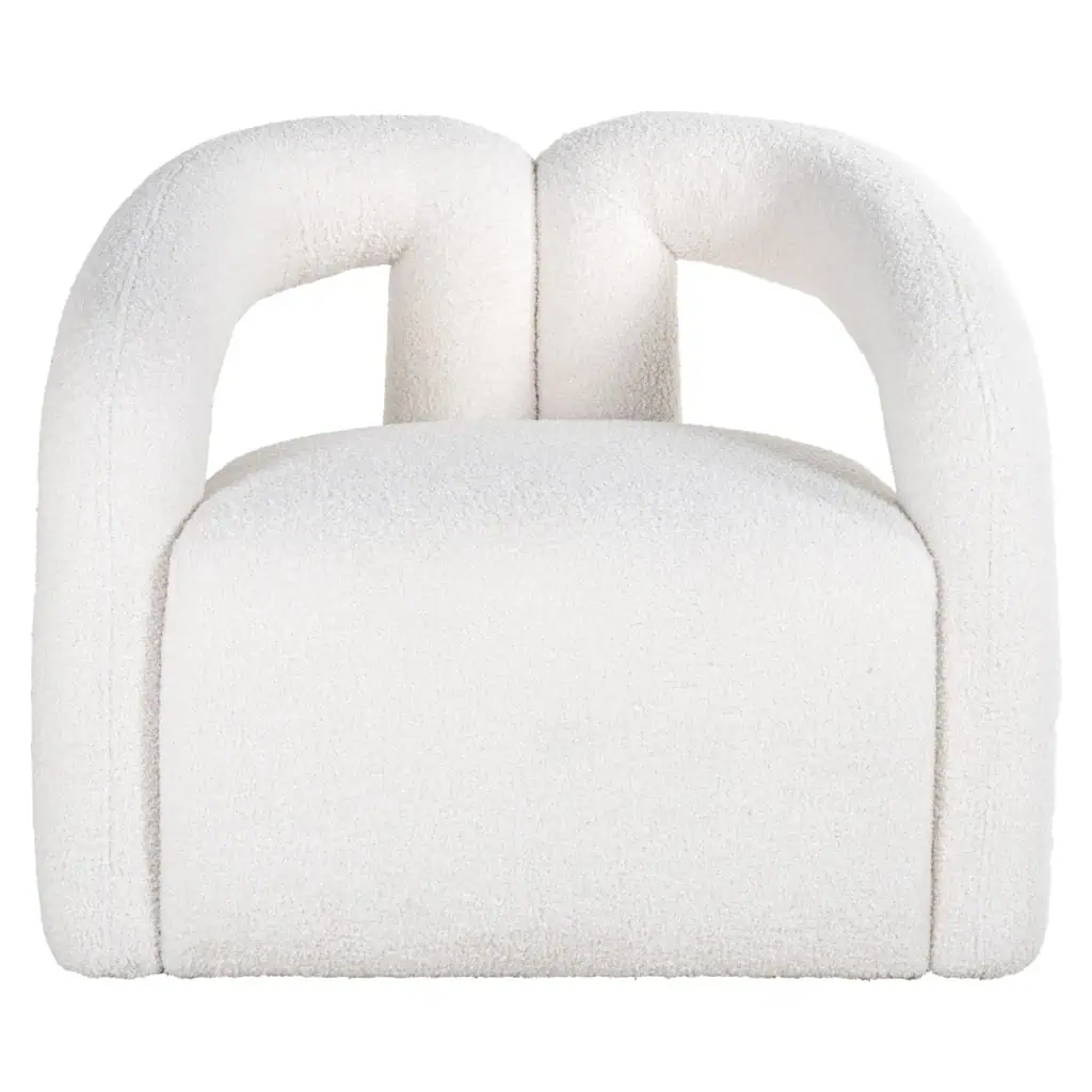 - Lounge stoel Dana white furry