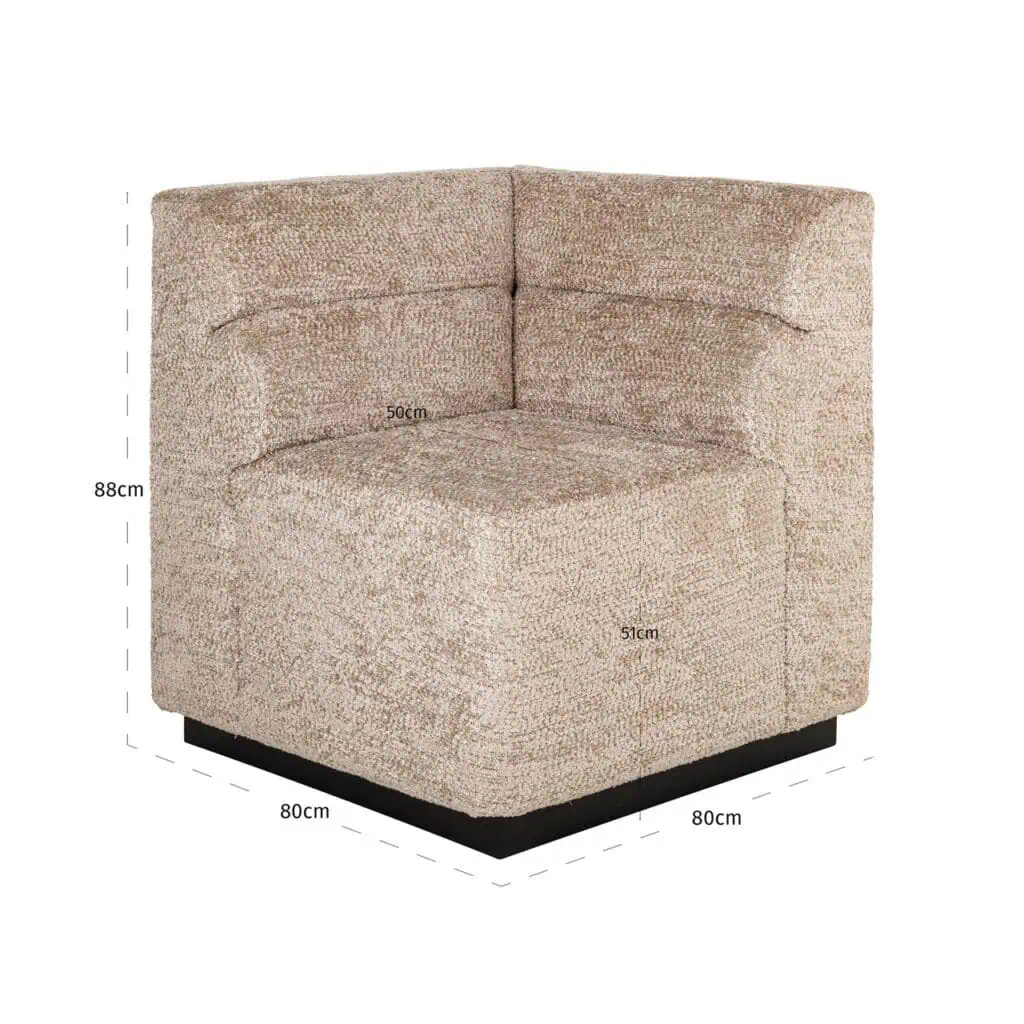 - Eetkamer bank Delia customized corner fire retardant