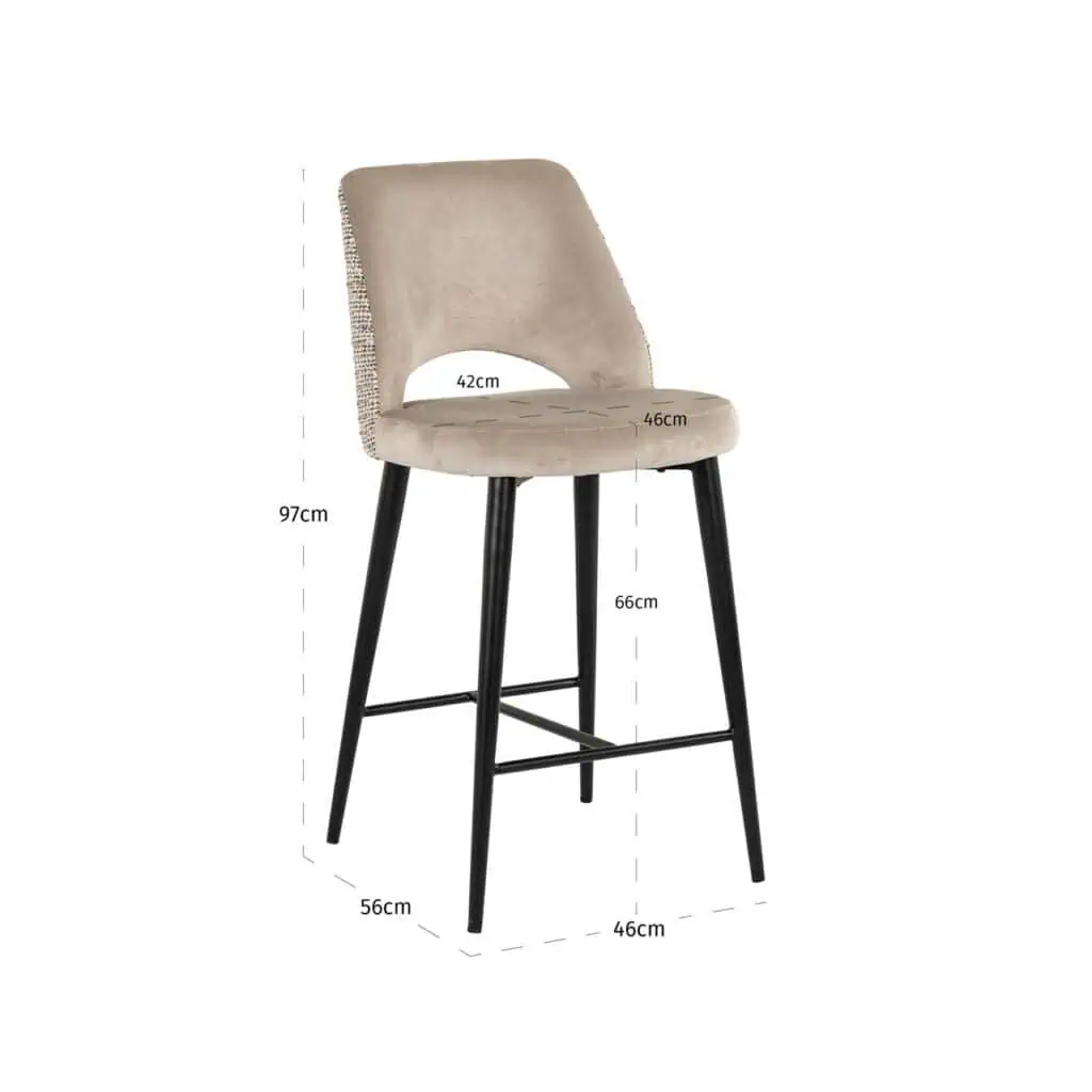 - Counterstoel Tabitha trendy nature fire retardant