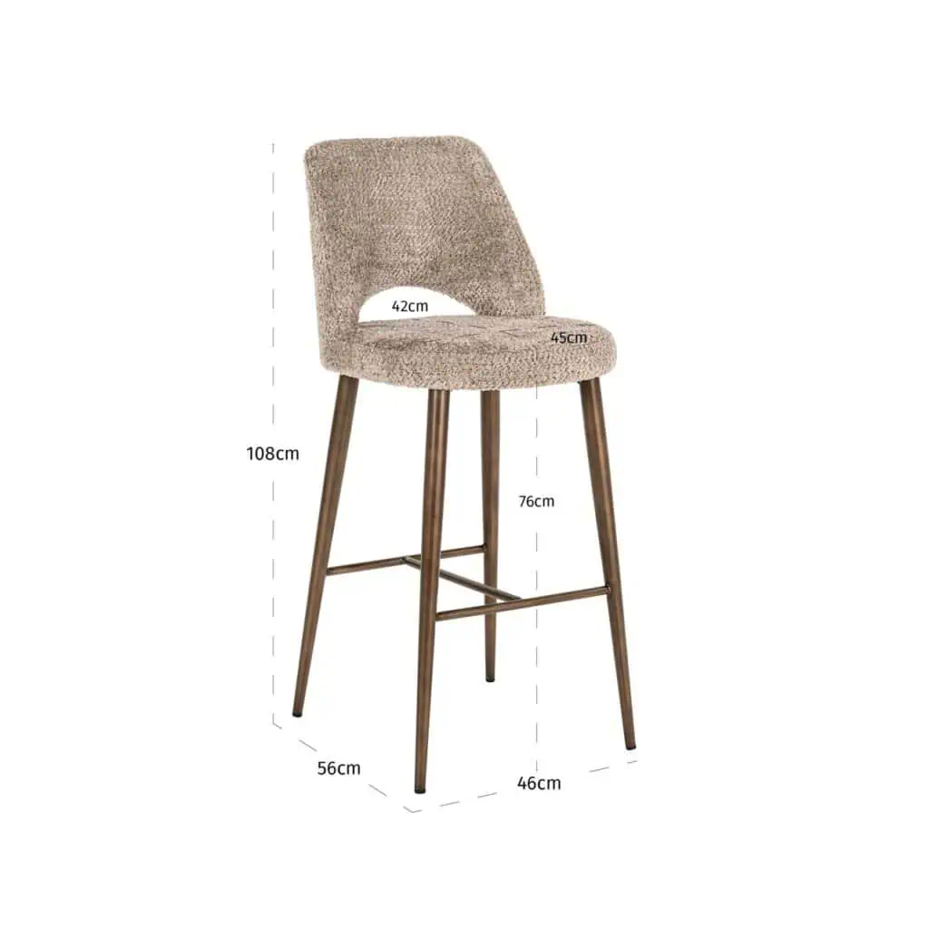 - Barstoel Delphine lovely nature fire retardant