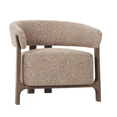 - Lounge stoel Dalara brown tweed