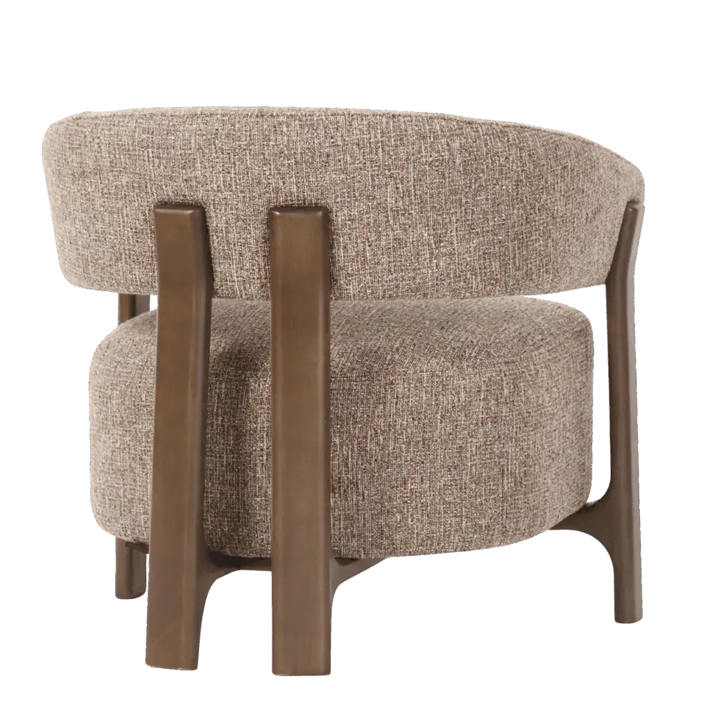 - Lounge stoel Dalara brown tweed