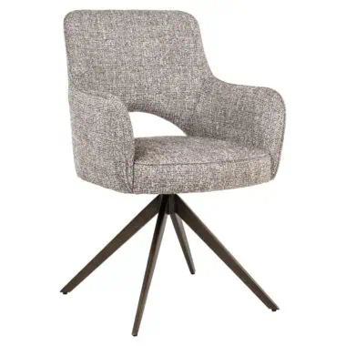 - Eetkamerstoel Ginerva earth tweed swivel