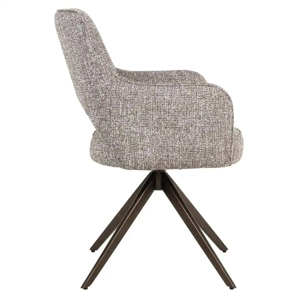 - Eetkamerstoel Ginerva earth tweed swivel