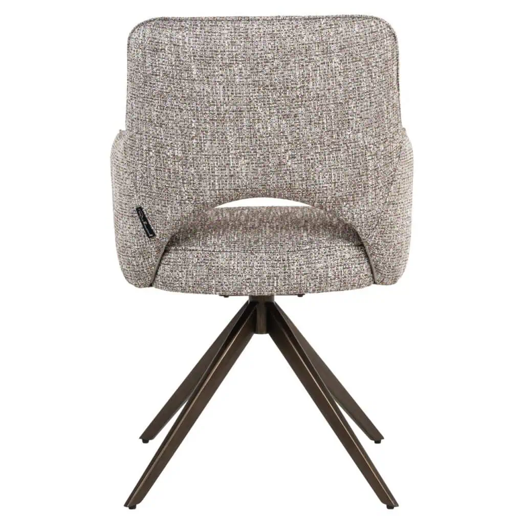 - Eetkamerstoel Ginerva earth tweed swivel