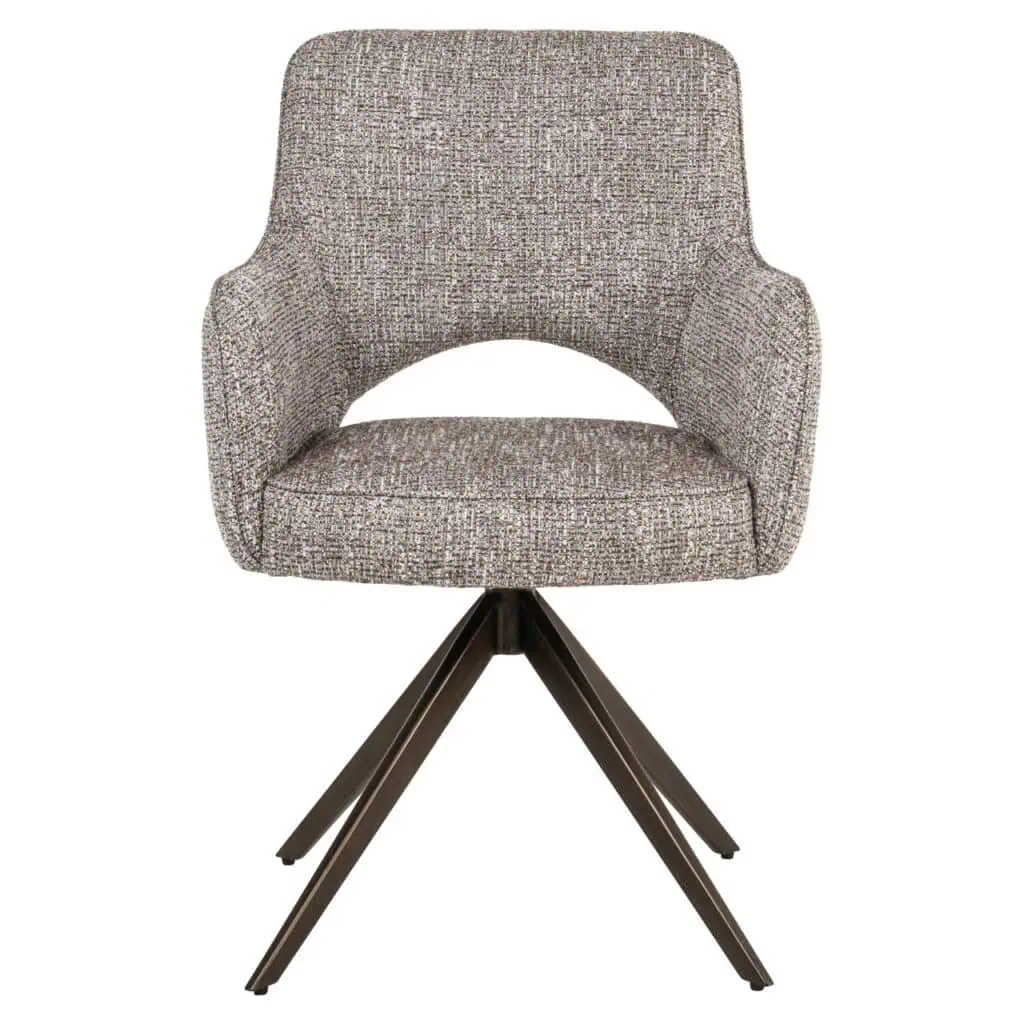 - Eetkamerstoel Ginerva earth tweed swivel
