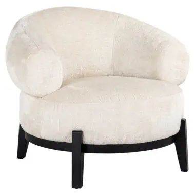 - Lounge stoel Montana white chenille
