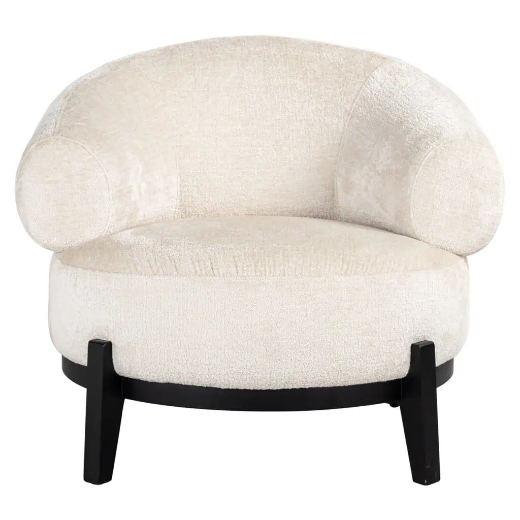 - Lounge stoel Montana white chenille