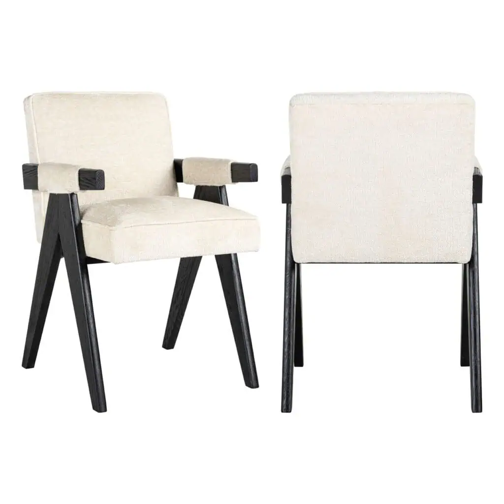 - Eetkamerstoel Cooper white chenille