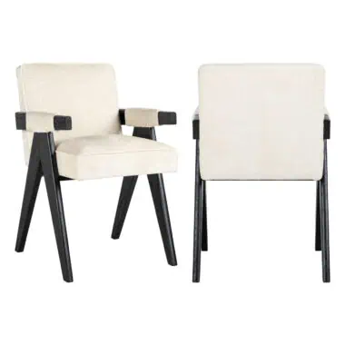 - Eetkamerstoel Cooper white chenille