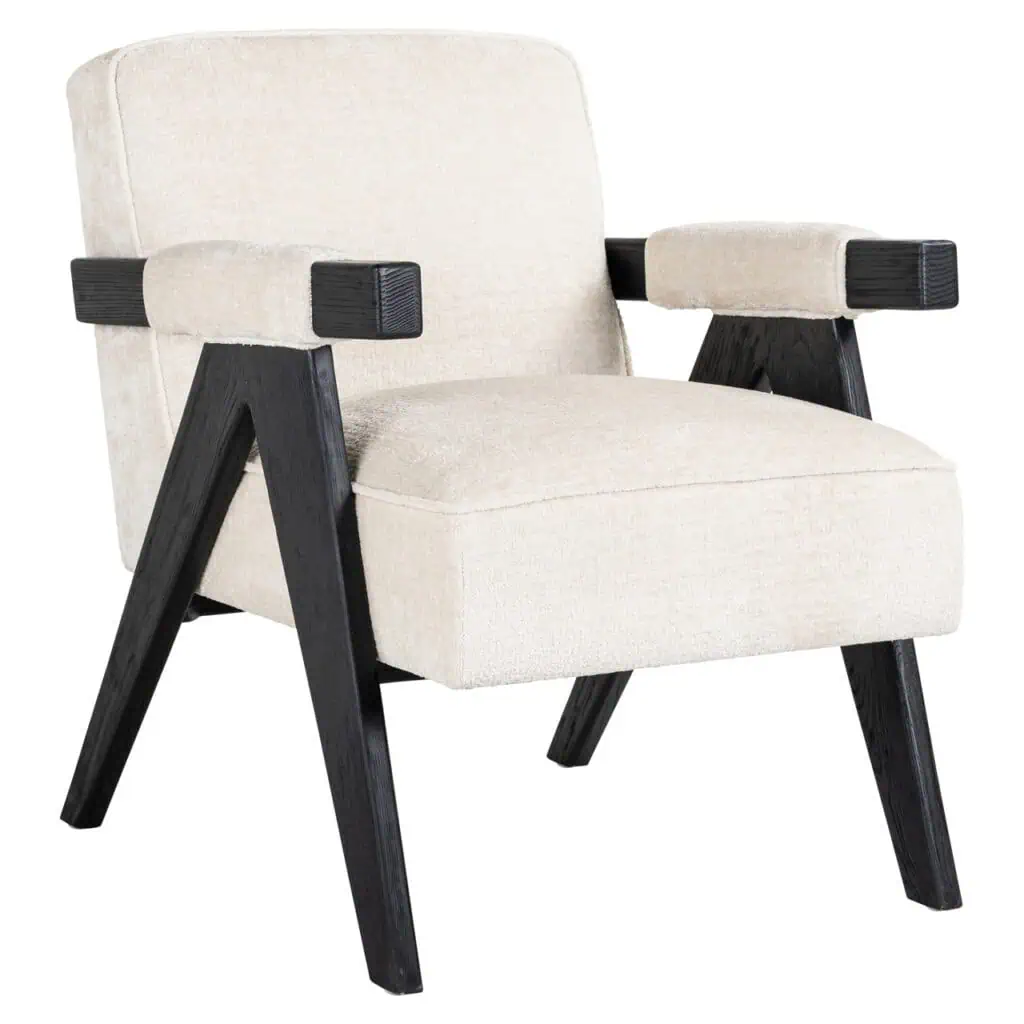 - Lounge stoel Cooper white chenille