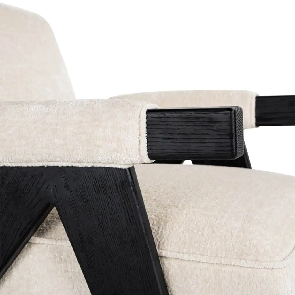 - Lounge stoel Cooper white chenille