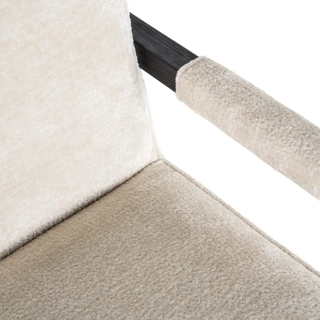 - Eetkamerstoel Beck white chenille