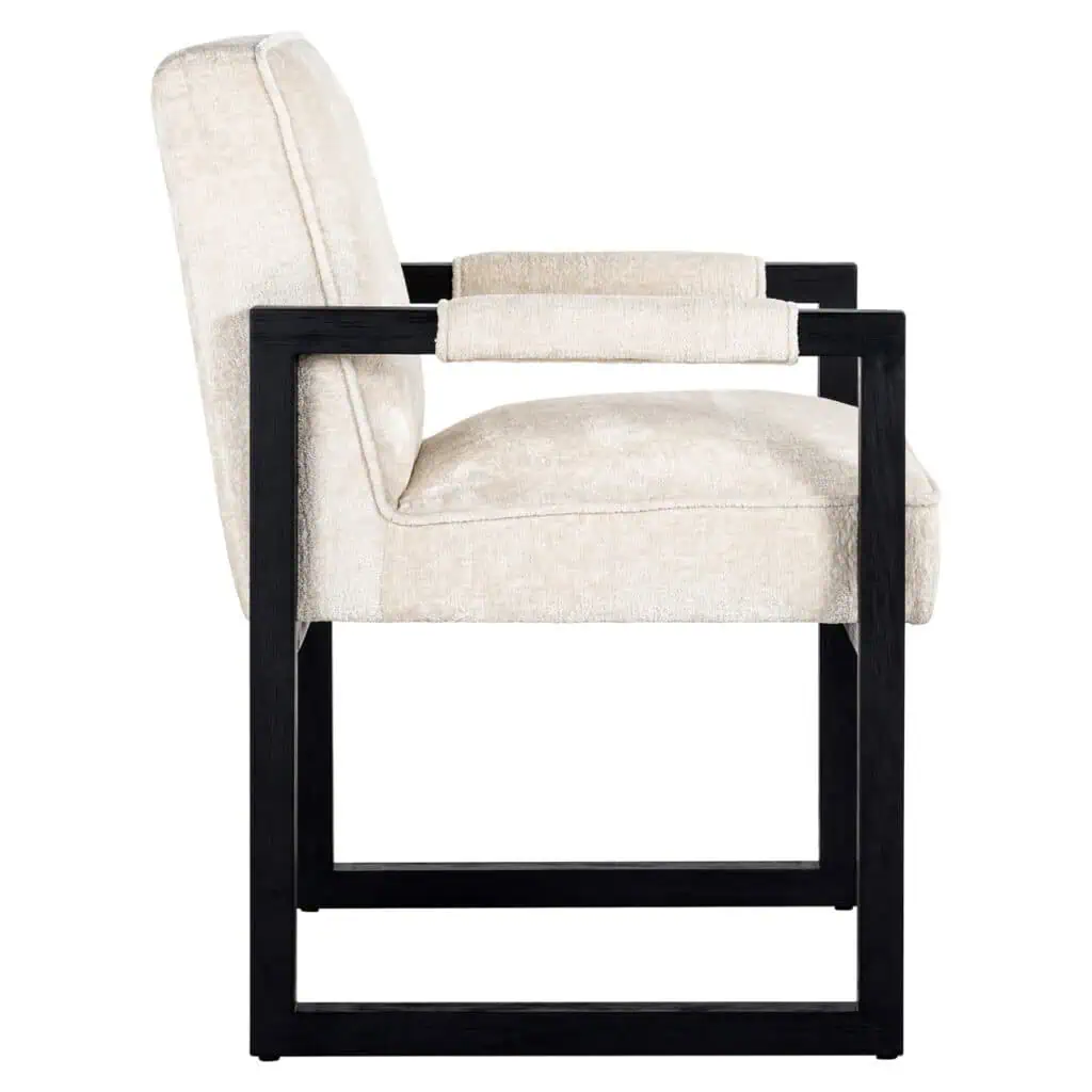 - Eetkamerstoel Beck white chenille