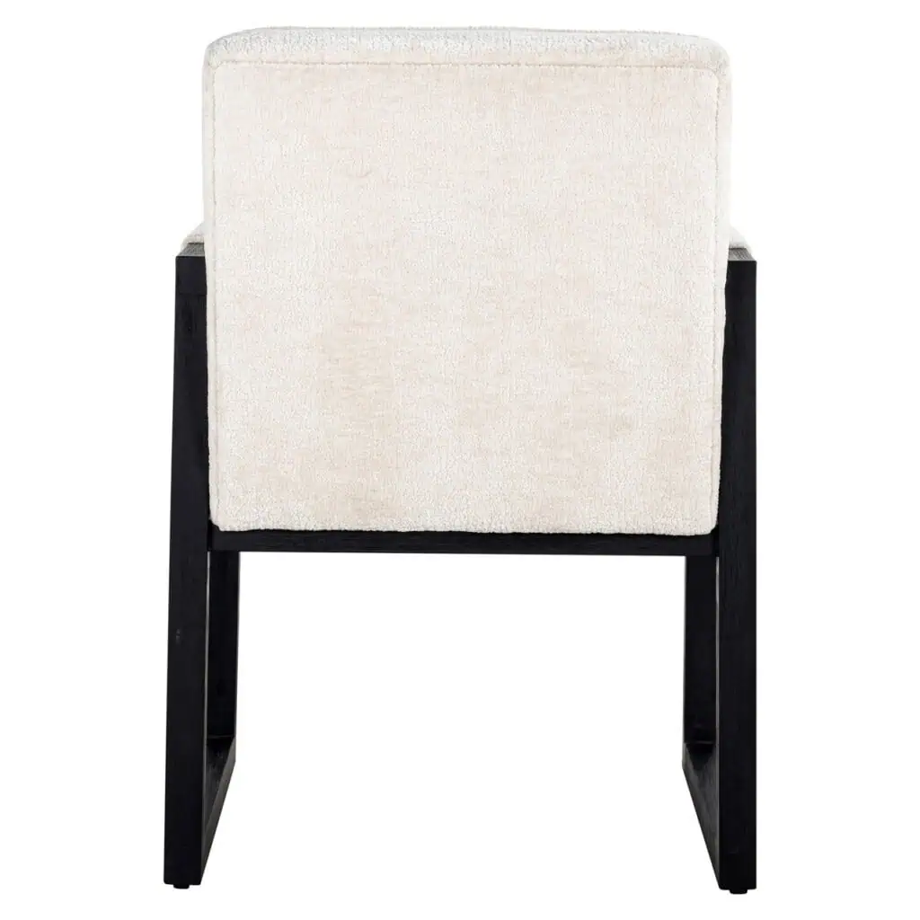 - Eetkamerstoel Beck white chenille