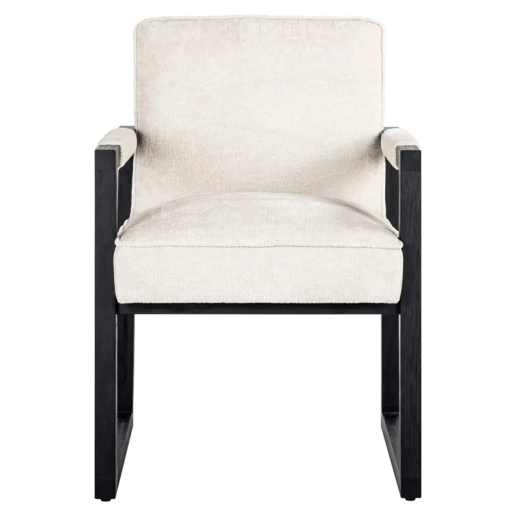 - Eetkamerstoel Beck white chenille