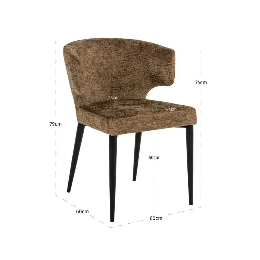 - Eetkamerstoel Taylor brandy fusion fire retardant